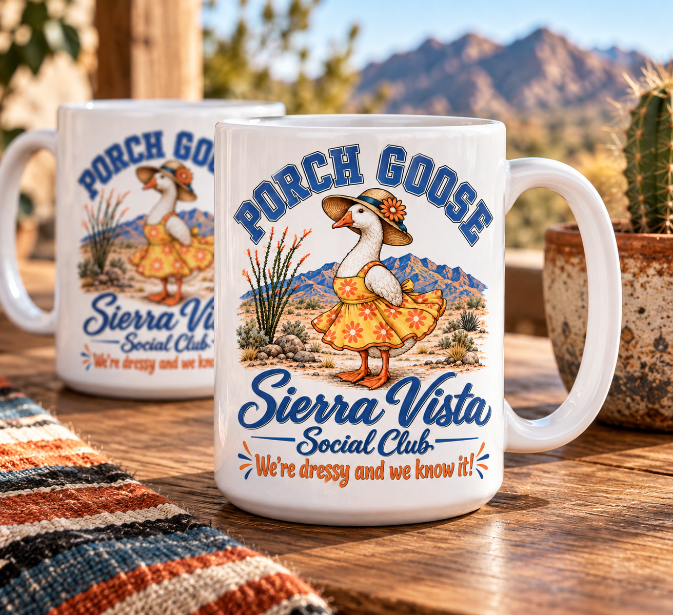 Porch Goose Sierra Vista Social Club mug